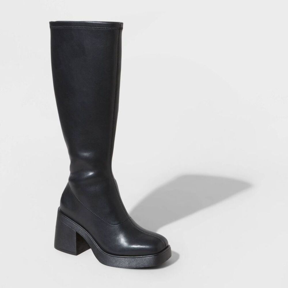 wild fable Black Platform Knee-High Boots